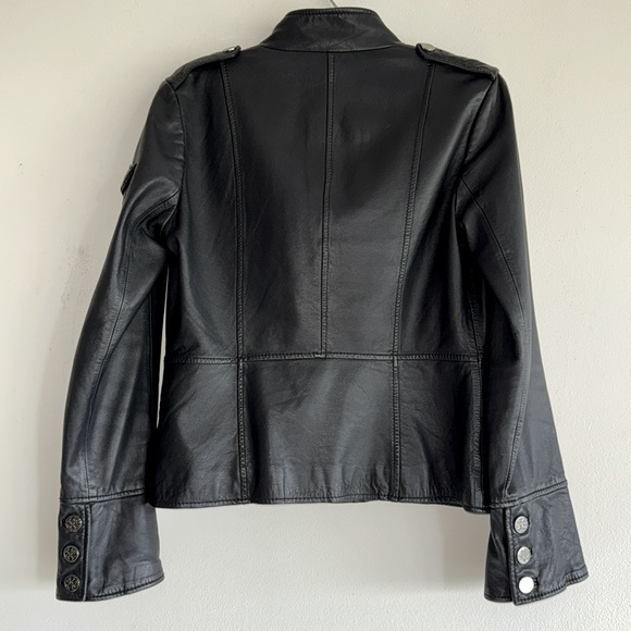 Tory Burch Black Leather Jacket - Picture 2 of 12